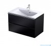 Oristo Etna szafka podumywalkowa wisząca 80x50x45 czarny mat OR52-SD2S-80-8